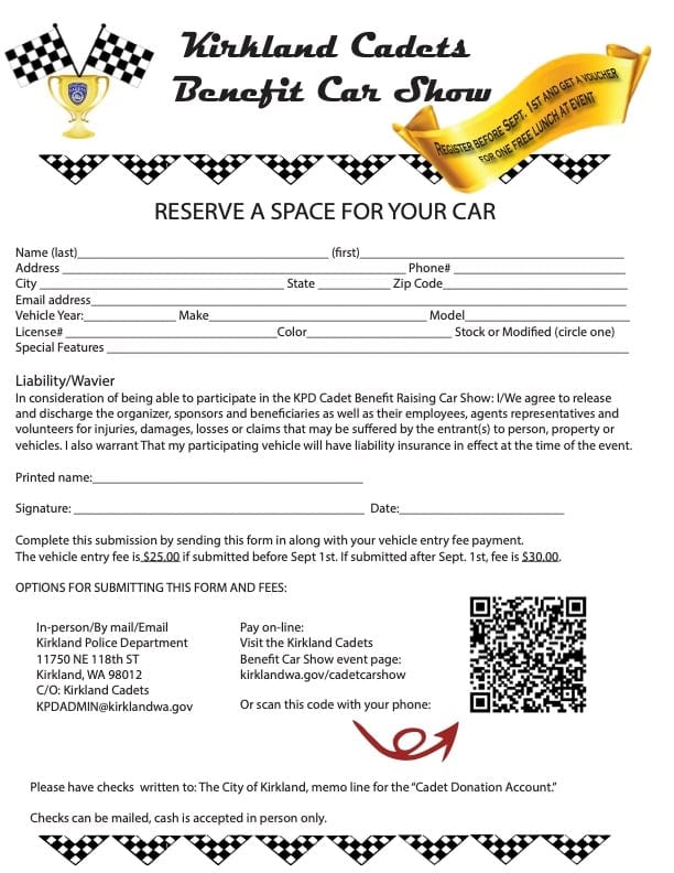 Cadet Car Show Flyer 2026 reg